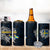 Sweden Viking Blood 4 in 1 Can Cooler Tumbler Nordic Runes and Shield of Ancestry in Tribal Knotwork