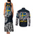 Personalized Sweden Viking Blood Couples Matching Tank Maxi Dress and Long Sleeve Button Shirt Nordic Runes and Shield of Ancestry in Tribal Knotwork