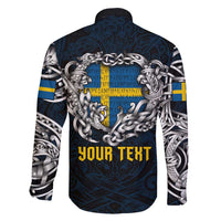 Personalized Sweden Viking Blood Family Matching Mermaid Dress and Hawaiian Shirt Nordic Runes and Shield of Ancestry in Tribal Knotwork