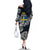 Personalized Sweden Viking Blood Family Matching Off The Shoulder Long Sleeve Dress and Hawaiian Shirt Nordic Runes and Shield of Ancestry in Tribal Knotwork