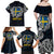 Personalized Sweden Viking Blood Family Matching Off Shoulder Maxi Dress and Hawaiian Shirt Nordic Runes and Shield of Ancestry in Tribal Knotwork