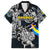 Personalized Sweden Viking Blood Family Matching Short Sleeve Bodycon Dress and Hawaiian Shirt Nordic Runes and Shield of Ancestry in Tribal Knotwork