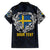 Personalized Sweden Viking Blood Family Matching Short Sleeve Bodycon Dress and Hawaiian Shirt Nordic Runes and Shield of Ancestry in Tribal Knotwork