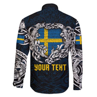 Personalized Sweden Viking Blood Family Matching Short Sleeve Bodycon Dress and Hawaiian Shirt Nordic Runes and Shield of Ancestry in Tribal Knotwork