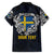 Personalized Sweden Viking Blood Family Matching Summer Maxi Dress and Hawaiian Shirt Nordic Runes and Shield of Ancestry in Tribal Knotwork