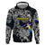 Personalized Sweden Viking Blood Hoodie Nordic Runes and Shield of Ancestry in Tribal Knotwork