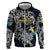 Personalized Sweden Viking Blood Hoodie Nordic Runes and Shield of Ancestry in Tribal Knotwork