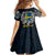 Personalized Sweden Viking Blood Kid Short Sleeve Dress Nordic Runes and Shield of Ancestry in Tribal Knotwork