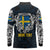 Personalized Sweden Viking Blood Long Sleeve Polo Shirt Nordic Runes and Shield of Ancestry in Tribal Knotwork