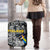 Sweden Viking Blood Luggage Cover Nordic Runes and Shield of Ancestry in Tribal Knotwork