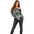 Personalized Sweden Viking Blood Off Shoulder Sweater Nordic Runes and Shield of Ancestry in Tribal Knotwork