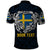 Personalized Sweden Viking Blood Polo Shirt Nordic Runes and Shield of Ancestry in Tribal Knotwork