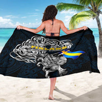 Sweden Viking Blood Sarong Nordic Runes and Shield of Ancestry in Tribal Knotwork