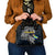 Sweden Viking Blood Shoulder Handbag Nordic Runes and Shield of Ancestry in Tribal Knotwork