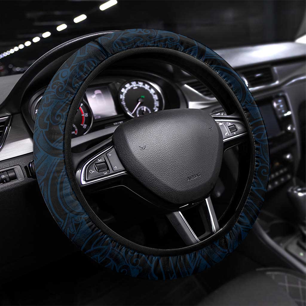 Sweden Viking Blood Steering Wheel Cover Nordic Runes and Shield of Ancestry in Tribal Knotwork