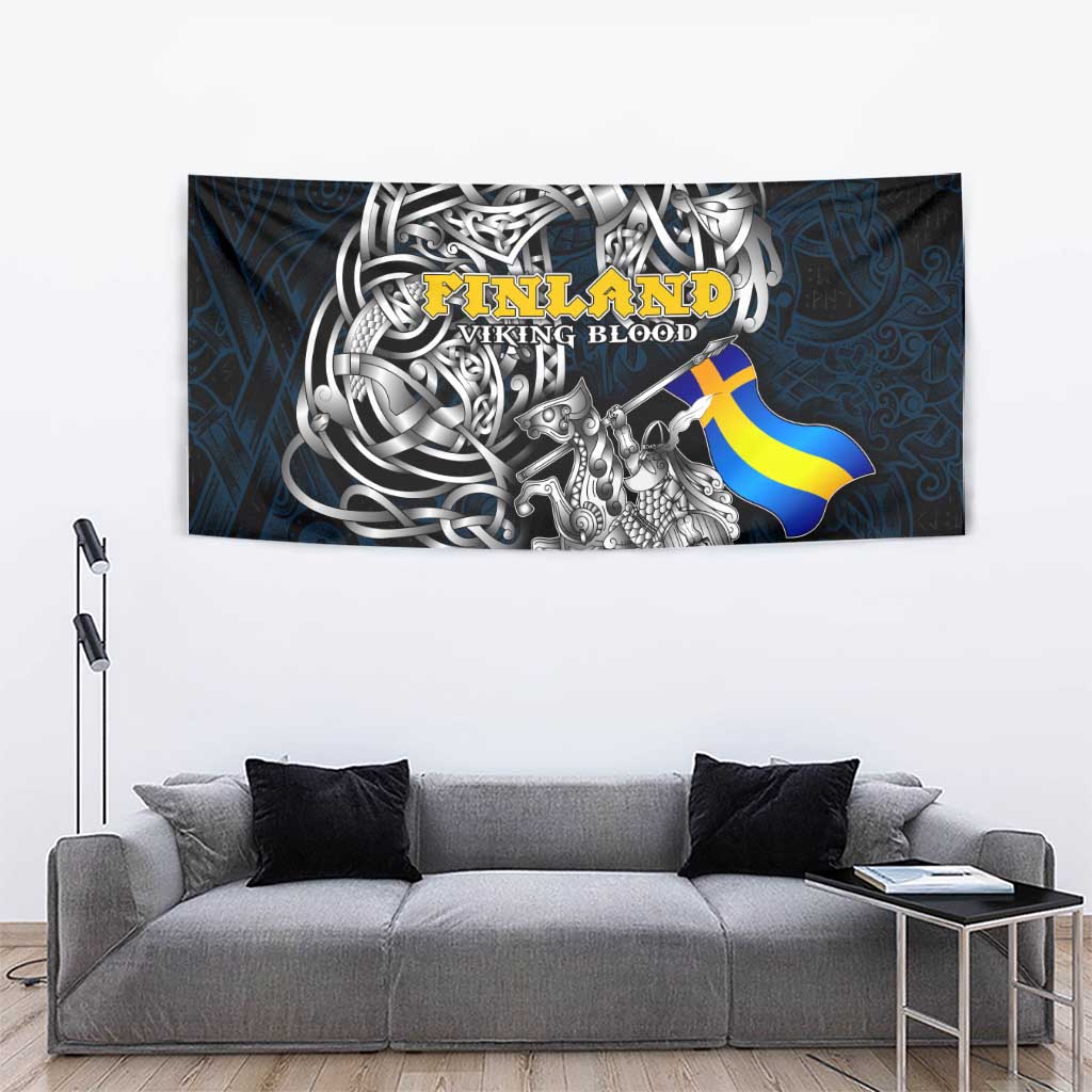 Sweden Viking Blood Tapestry Nordic Runes and Shield of Ancestry in Tribal Knotwork