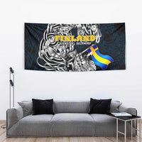 Sweden Viking Blood Tapestry Nordic Runes and Shield of Ancestry in Tribal Knotwork