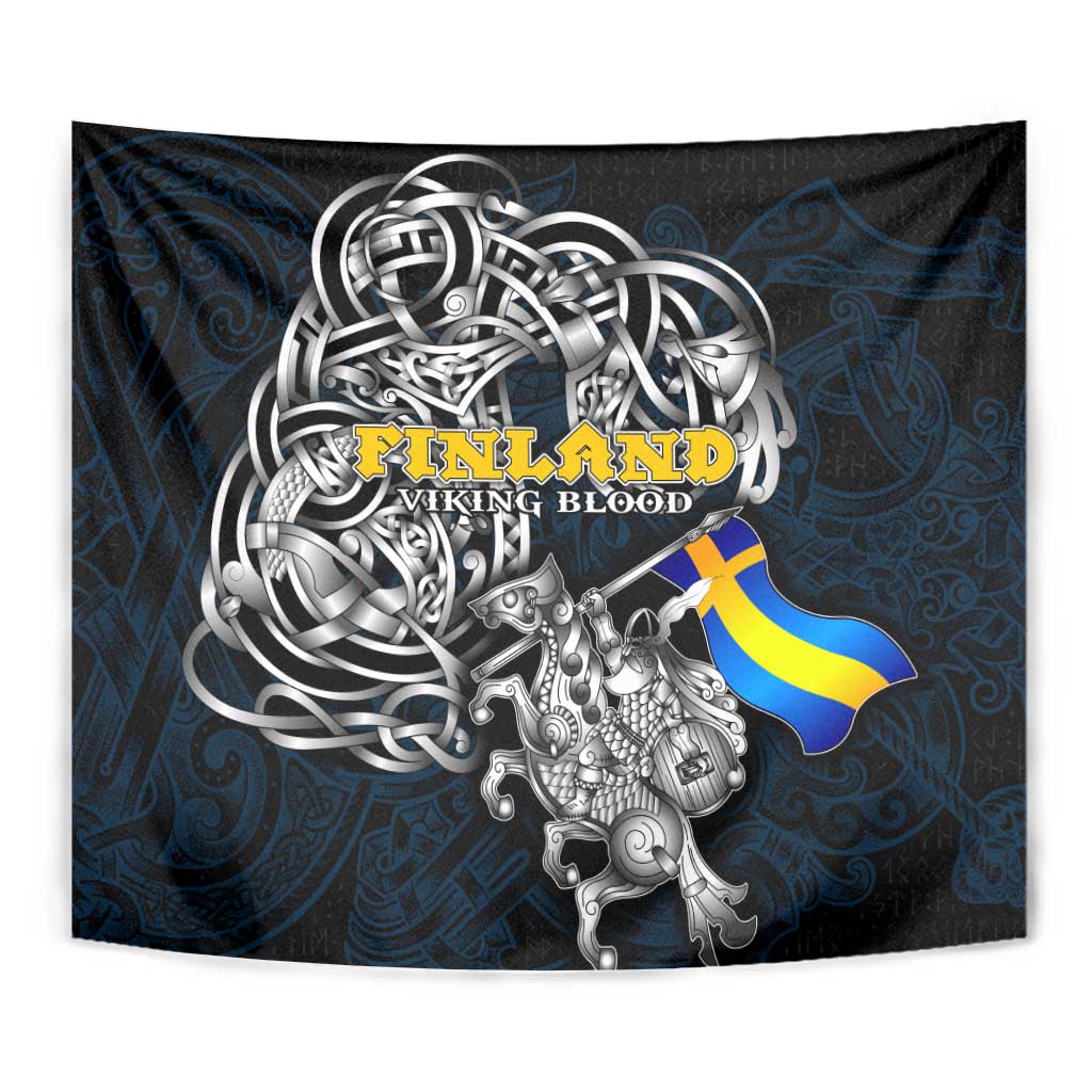Sweden Viking Blood Tapestry Nordic Runes and Shield of Ancestry in Tribal Knotwork