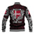Personalized Denmark Viking Blood Baseball Jacket Nordic Runes and Shield of Ancestry in Tribal Knotwork