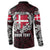 Personalized Denmark Viking Blood Button Sweatshirt Nordic Runes and Shield of Ancestry in Tribal Knotwork