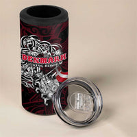 Denmark Viking Blood 4 in 1 Can Cooler Tumbler Nordic Runes and Shield of Ancestry in Tribal Knotwork