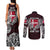 Personalized Denmark Viking Blood Couples Matching Tank Maxi Dress and Long Sleeve Button Shirt Nordic Runes and Shield of Ancestry in Tribal Knotwork