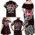 Personalized Denmark Viking Blood Family Matching Off Shoulder Maxi Dress and Hawaiian Shirt Nordic Runes and Shield of Ancestry in Tribal Knotwork