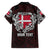Personalized Denmark Viking Blood Family Matching Off Shoulder Maxi Dress and Hawaiian Shirt Nordic Runes and Shield of Ancestry in Tribal Knotwork