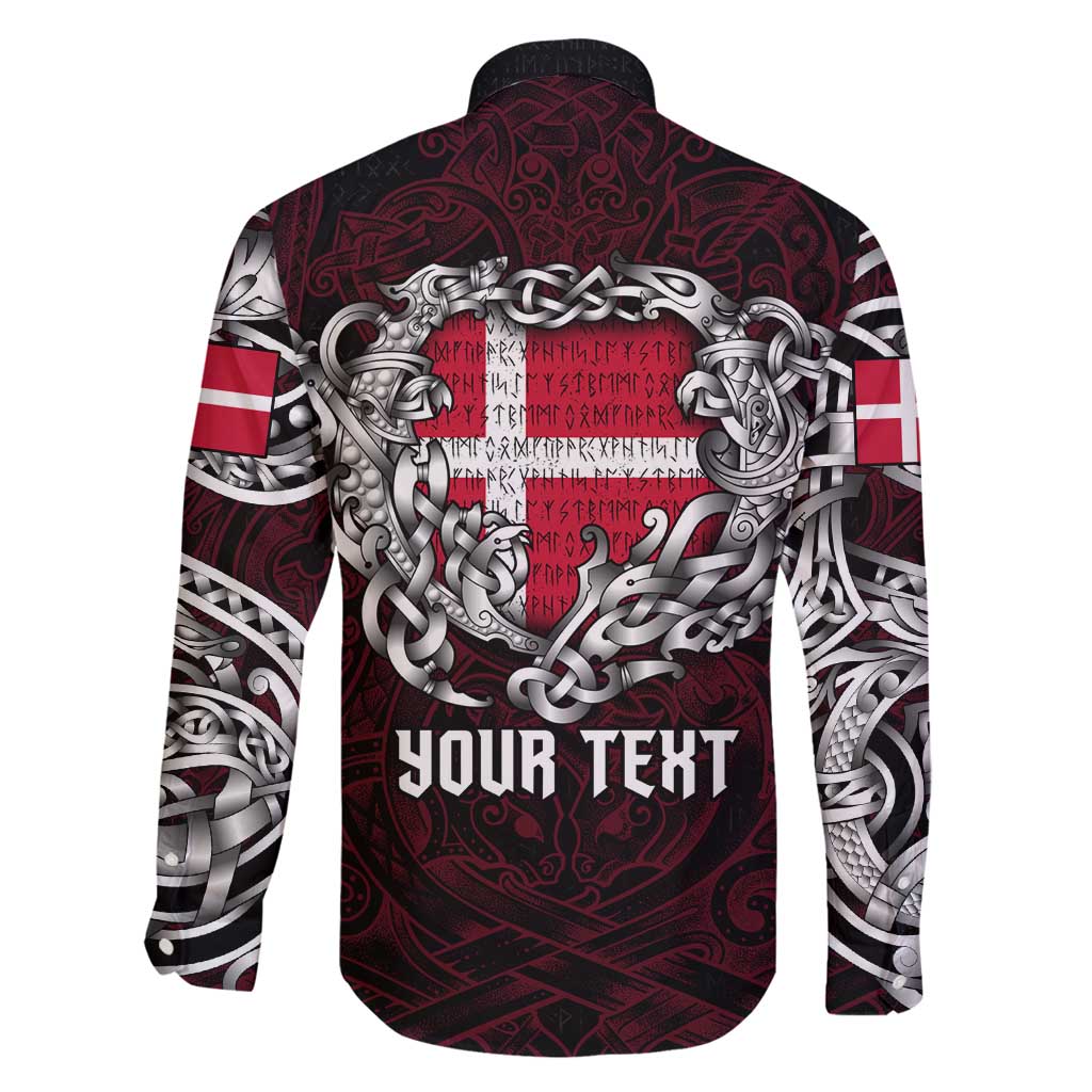 Personalized Denmark Viking Blood Family Matching Off Shoulder Short Dress and Hawaiian Shirt Nordic Runes and Shield of Ancestry in Tribal Knotwork