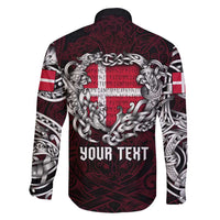 Personalized Denmark Viking Blood Family Matching Short Sleeve Bodycon Dress and Hawaiian Shirt Nordic Runes and Shield of Ancestry in Tribal Knotwork