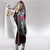 Denmark Viking Blood Hooded Blanket Nordic Runes and Shield of Ancestry in Tribal Knotwork