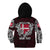 Personalized Denmark Viking Blood Kid Hoodie Nordic Runes and Shield of Ancestry in Tribal Knotwork