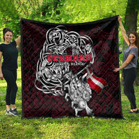 Denmark Viking Blood Quilt Nordic Runes and Shield of Ancestry in Tribal Knotwork