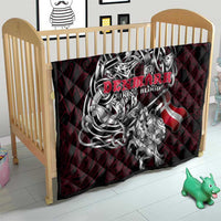 Denmark Viking Blood Quilt Nordic Runes and Shield of Ancestry in Tribal Knotwork