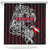 Denmark Viking Blood Shower Curtain Nordic Runes and Shield of Ancestry in Tribal Knotwork