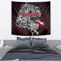 Denmark Viking Blood Tapestry Nordic Runes and Shield of Ancestry in Tribal Knotwork