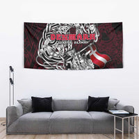 Denmark Viking Blood Tapestry Nordic Runes and Shield of Ancestry in Tribal Knotwork