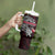Denmark Viking Blood Tumbler With Handle Nordic Runes and Shield of Ancestry in Tribal Knotwork