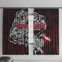 Denmark Viking Blood Window Curtain Nordic Runes and Shield of Ancestry in Tribal Knotwork