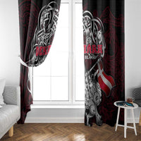 Denmark Viking Blood Window Curtain Nordic Runes and Shield of Ancestry in Tribal Knotwork