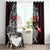 Denmark Viking Blood Window Curtain Nordic Runes and Shield of Ancestry in Tribal Knotwork