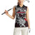 Personalized Denmark Viking Blood Women Sleeveless Polo Shirt Nordic Runes and Shield of Ancestry in Tribal Knotwork