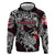 Personalized Denmark Viking Blood Zip Hoodie Nordic Runes and Shield of Ancestry in Tribal Knotwork