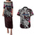 Personalized Norway Viking Blood Couples Matching Puletasi and Hawaiian Shirt Nordic Runes and Shield of Ancestry in Tribal Knotwork
