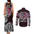 Personalized Norway Viking Blood Couples Matching Tank Maxi Dress and Long Sleeve Button Shirt Nordic Runes and Shield of Ancestry in Tribal Knotwork
