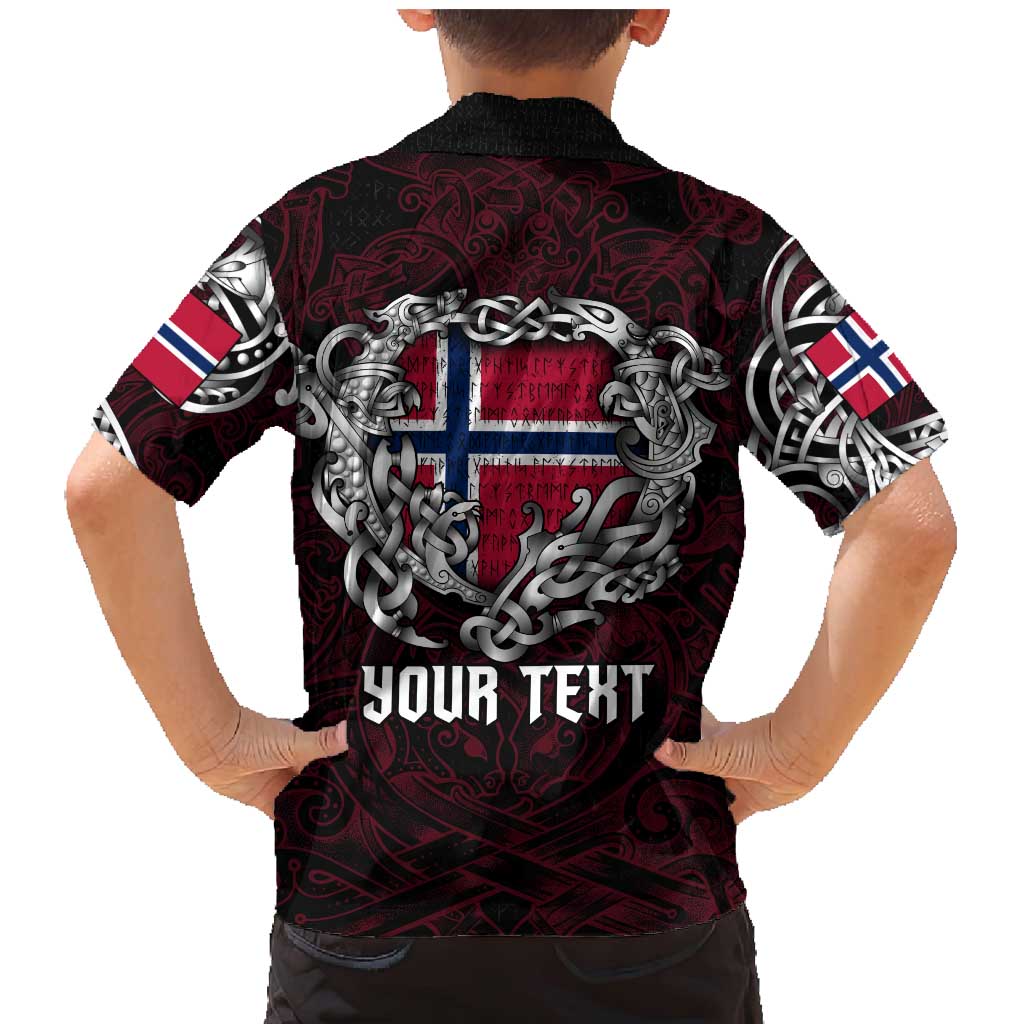 Personalized Norway Viking Blood Family Matching Mermaid Dress and Hawaiian Shirt Nordic Runes and Shield of Ancestry in Tribal Knotwork