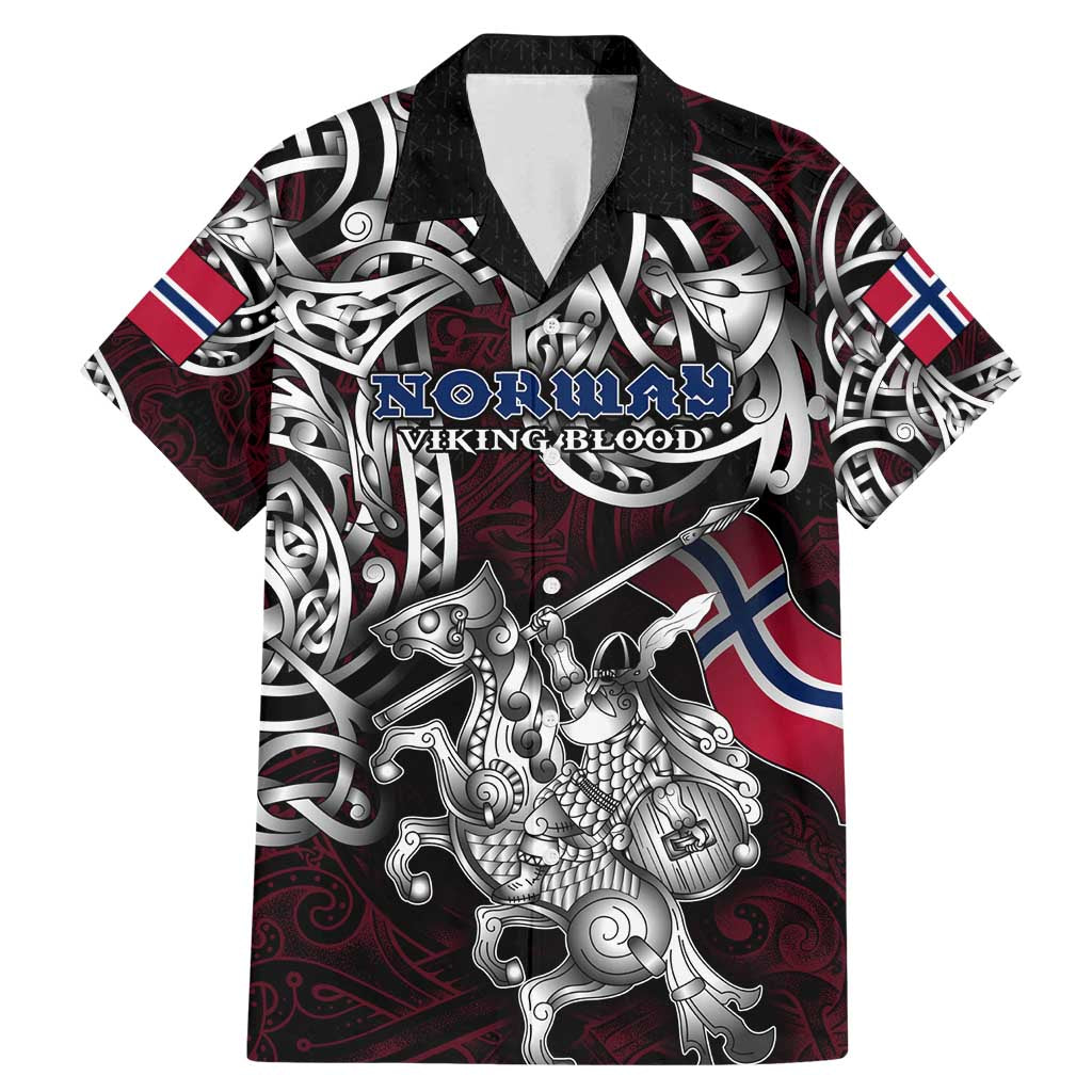 Personalized Norway Viking Blood Family Matching Mermaid Dress and Hawaiian Shirt Nordic Runes and Shield of Ancestry in Tribal Knotwork