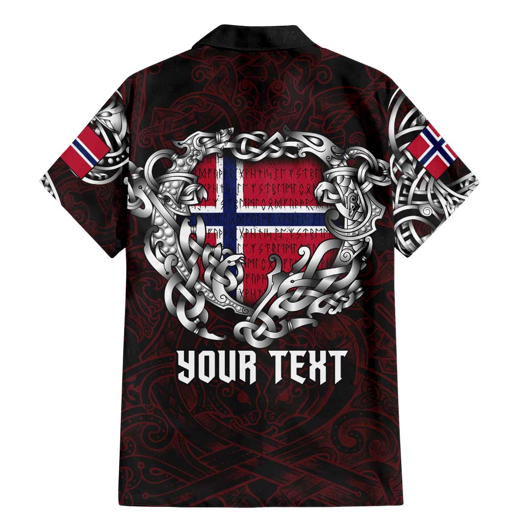 Personalized Norway Viking Blood Family Matching Mermaid Dress and Hawaiian Shirt Nordic Runes and Shield of Ancestry in Tribal Knotwork