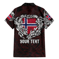Personalized Norway Viking Blood Family Matching Mermaid Dress and Hawaiian Shirt Nordic Runes and Shield of Ancestry in Tribal Knotwork