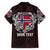Personalized Norway Viking Blood Family Matching Off Shoulder Maxi Dress and Hawaiian Shirt Nordic Runes and Shield of Ancestry in Tribal Knotwork